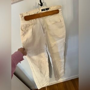 Nasty Gal Cream Jeans